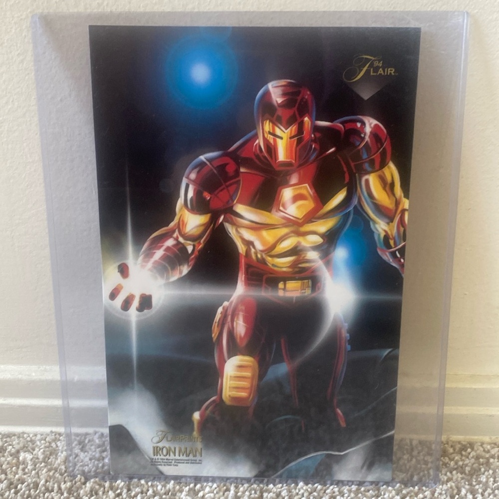 1994 FLAIR PRINTS "IRON MAN" MARVEL COMIC JUMBO CARD